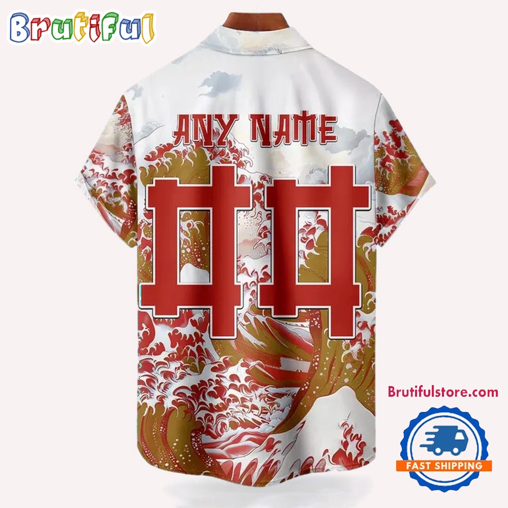 NFL San Francisco 49ers Football Special Great Wave Hawaiian Shirt 2