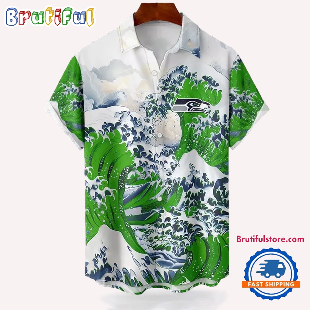 NFL Seattle Seahawks Football Special Great Wave Hawaiian Shirt 1