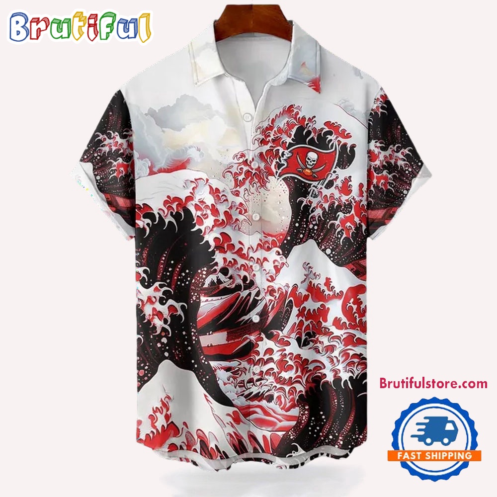NFL Tampa Bay Buccaneers Football Special Great Wave Hawaiian Shirt 1