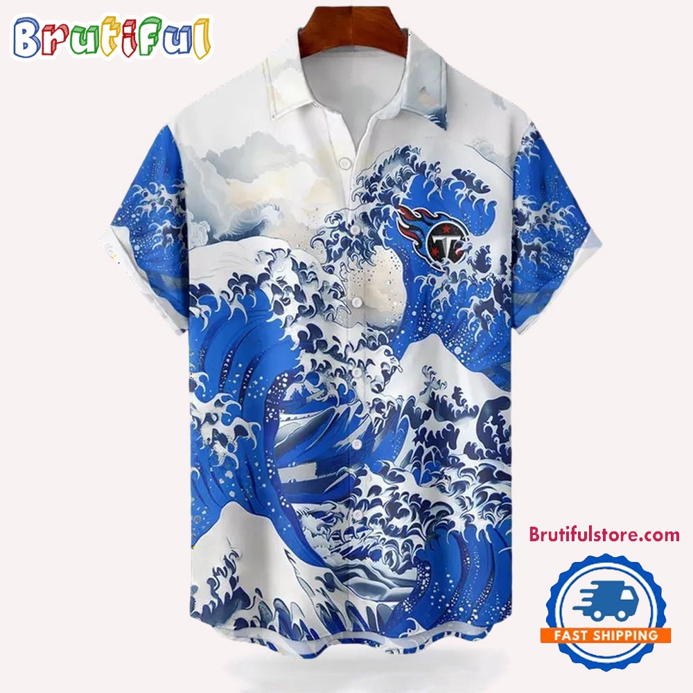 NFL Tennessee Titans Football Special Great Wave Hawaiian Shirt 1