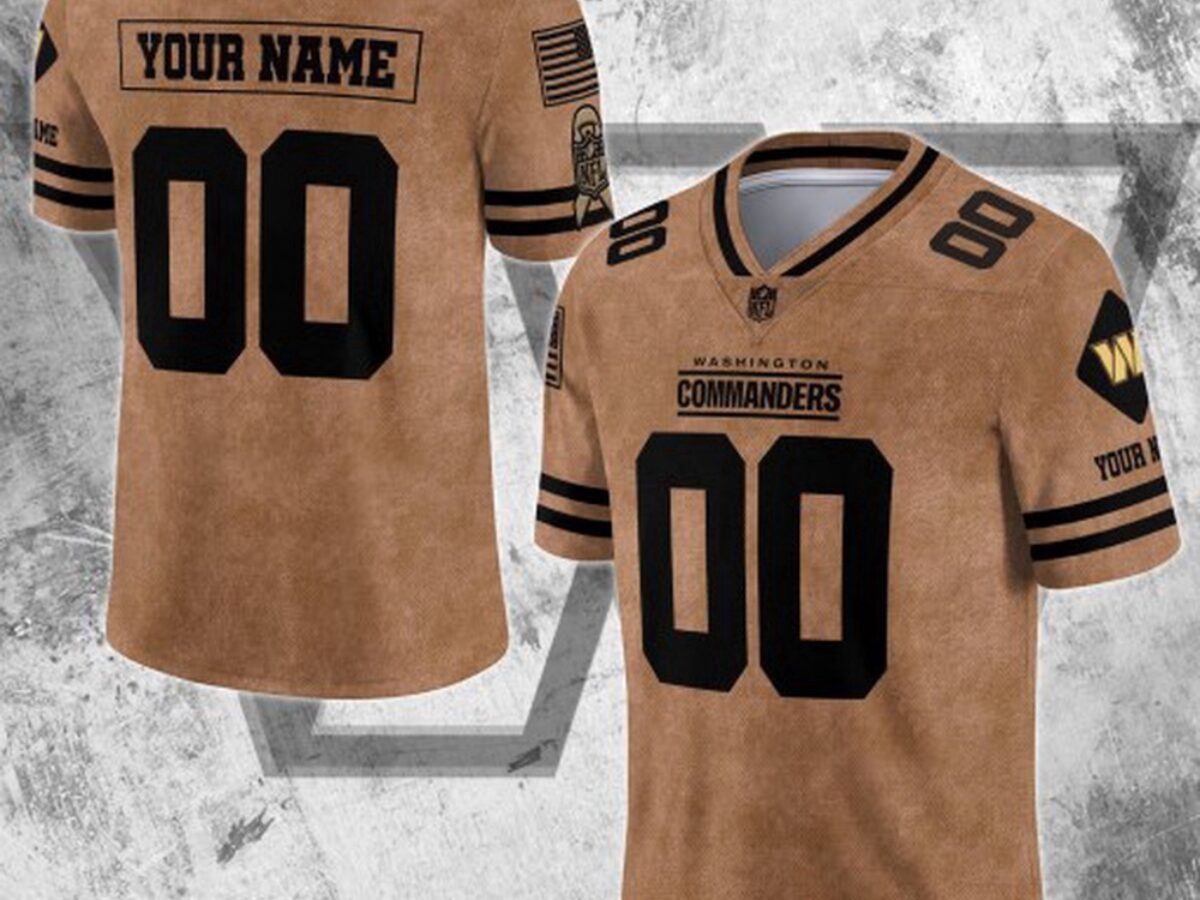 NFL Washington Commanders Special American Flag Veterans Football