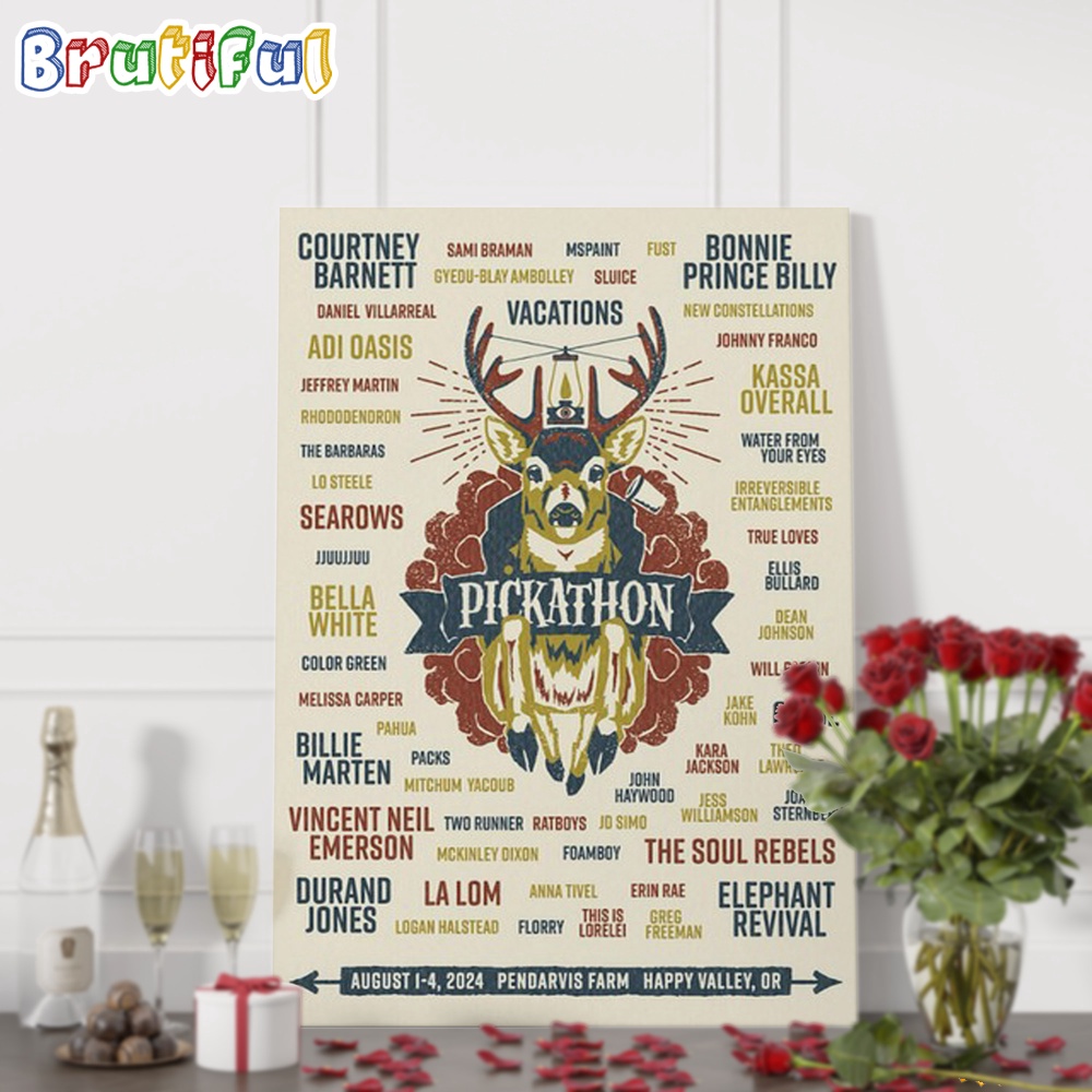 Pickathon August 1 4 2024 Pendarvis Farm Happy Valley OR Event Wall Art Poster Canvas