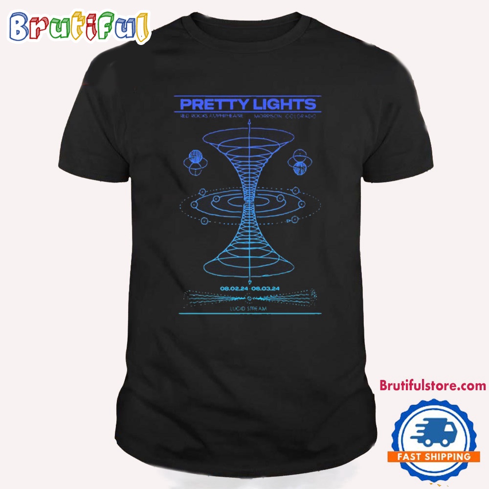 Pretty Lights August 2 3 2024 Live At Red Rocks Amphitheatre Morrison CO T Shirt