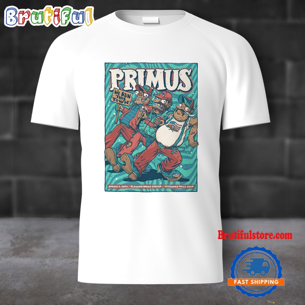 Primus August 5 2024 Blossom Music Center Cuyahoga Falls Ohio T Shirt 1