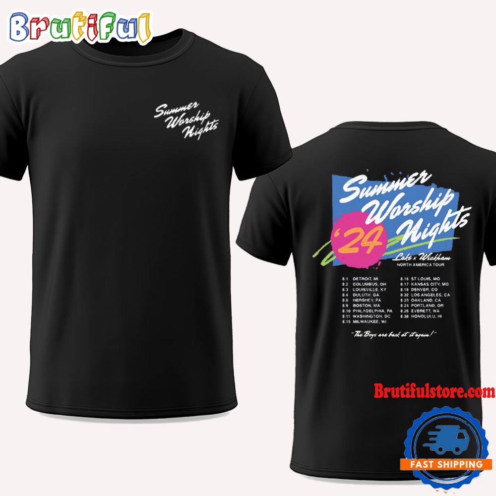Summer Worship Nights Retro Summer Tour 2024 T Shirt