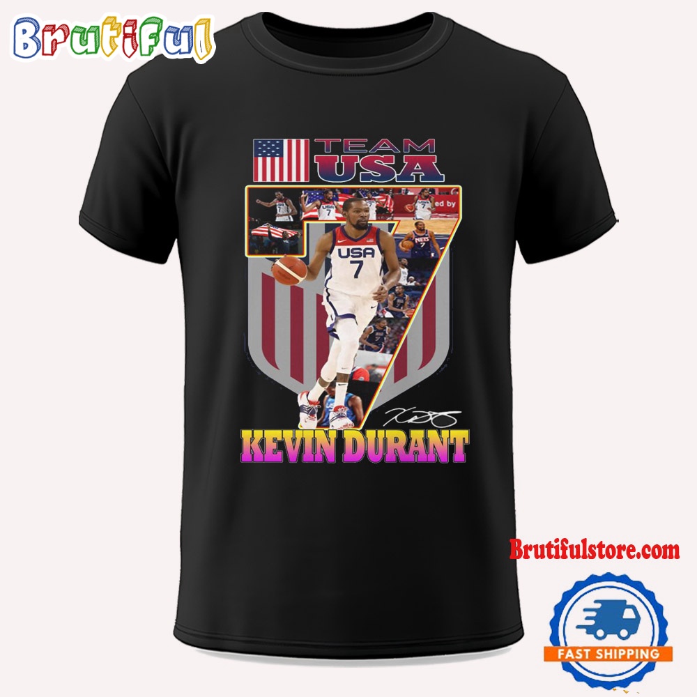 Team USA Kevin Durant Basketball Graphics Design T Shirt
