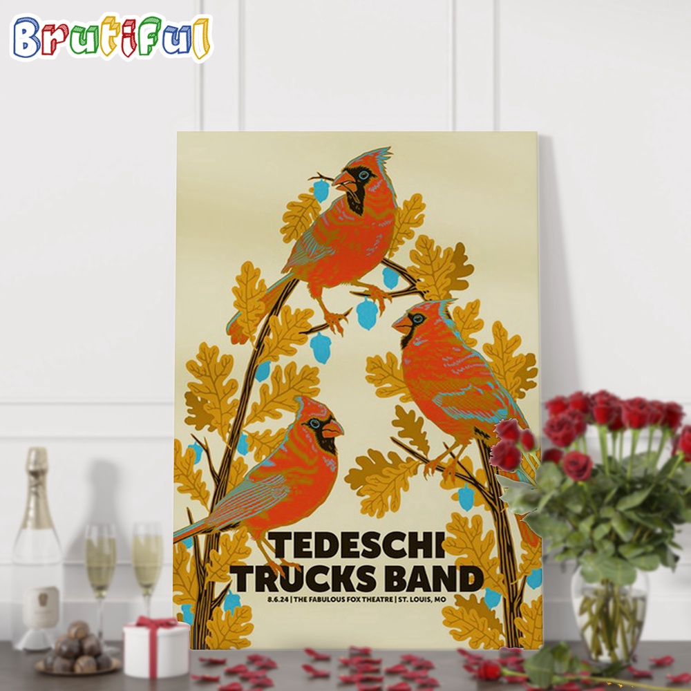 Tedeschi Trucks Band August 6 2024 The Fabulous Fox Theatre St Louis MO Wall Art Poster Canvas