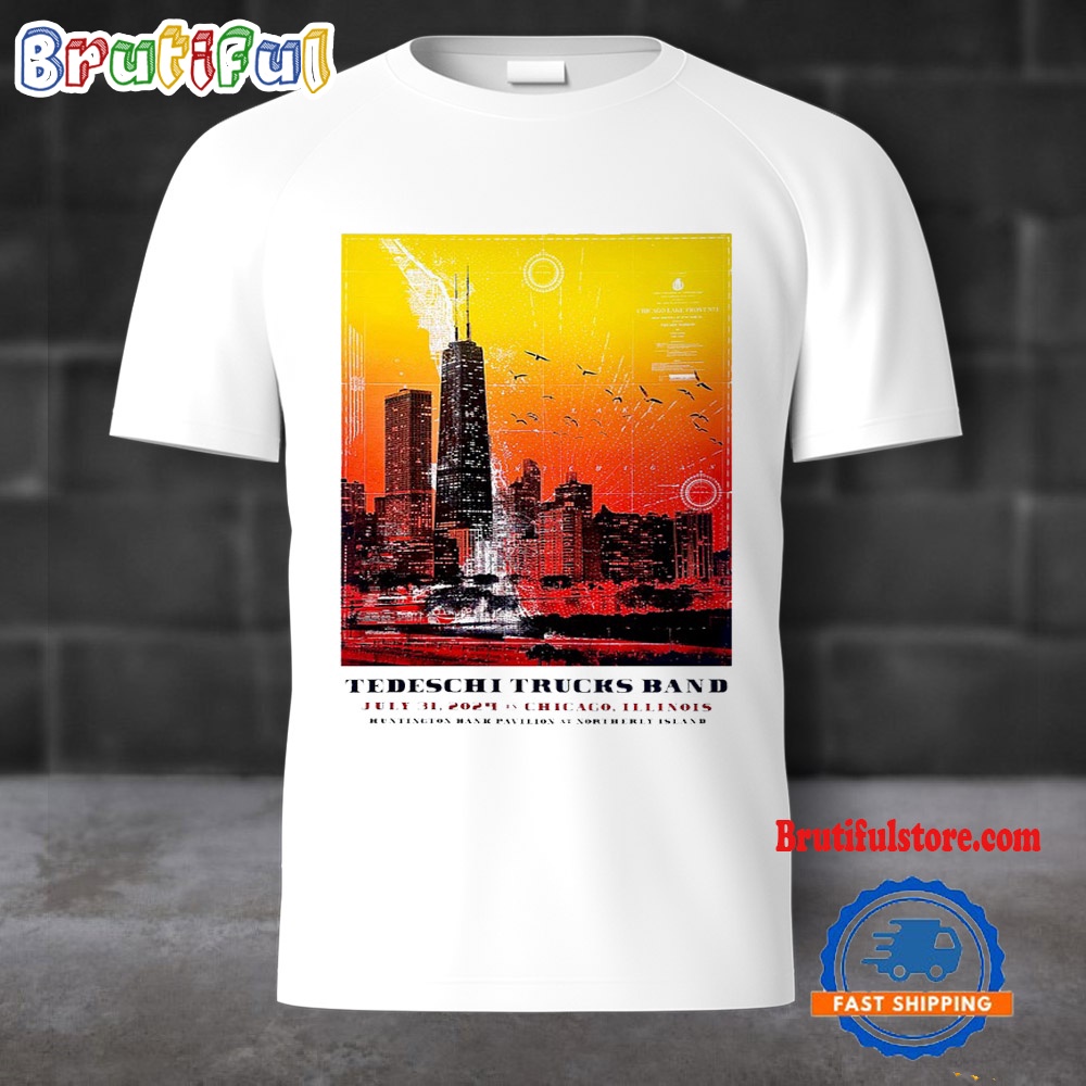 Tedeschi Trucks Band Tour Live At Huntington Bank Pavilion Northerly Island Chicago IL July 31 2024 T Shirt