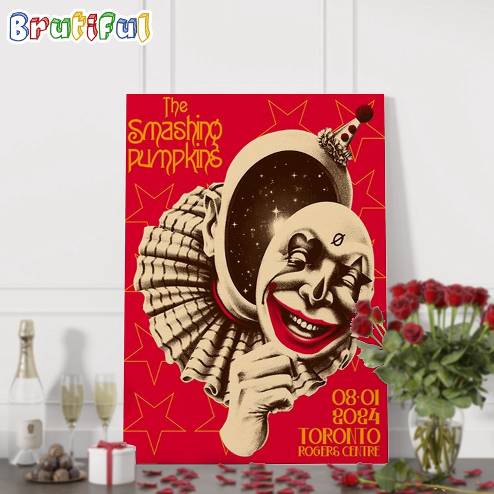 The Smashing Pumpkins Band Tour On August 1 2024 Toronto Rogers Wall Art Poster Canvas