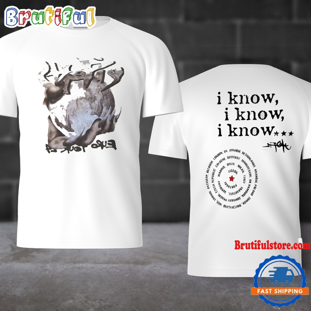 Travis Scott Utopia I Know Europe Tour 2024 T Shirt 1