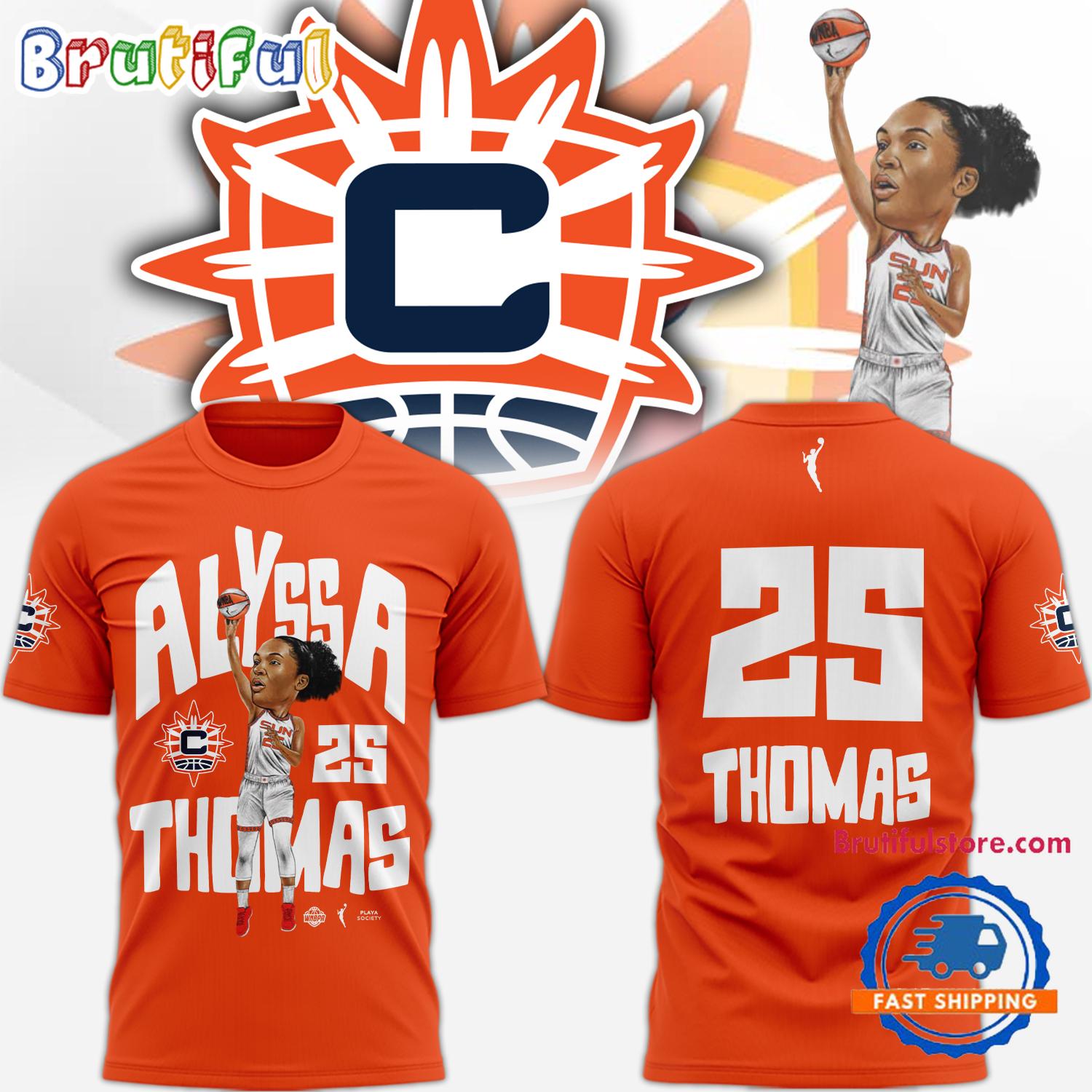 Alyssa Thomas WNBA 2024 Chibi Design Orange T Shirt
