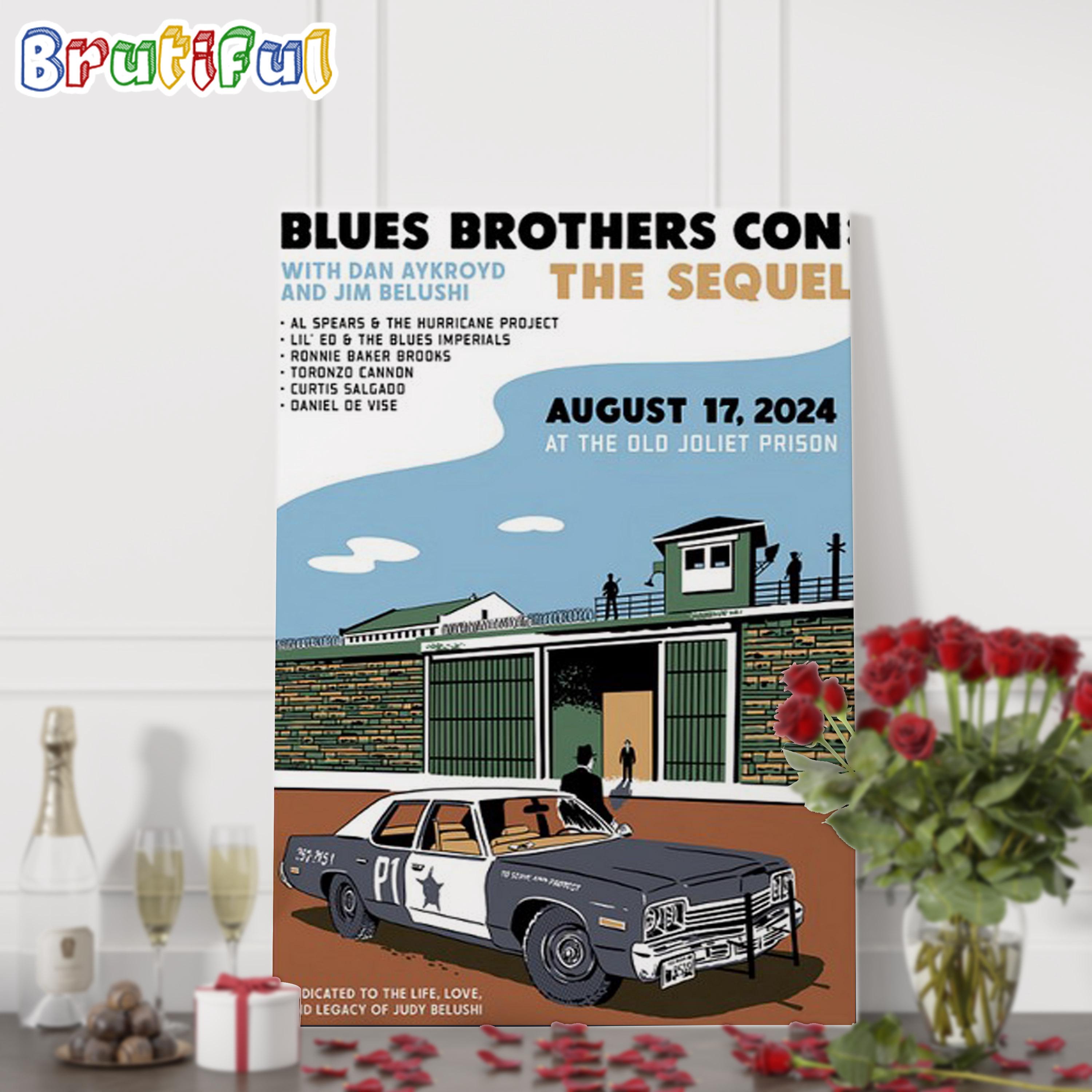 Blues Brothers Con The Sequel August 17 2024 Live At Old Joliet Prison Wall Art Poster Canvas