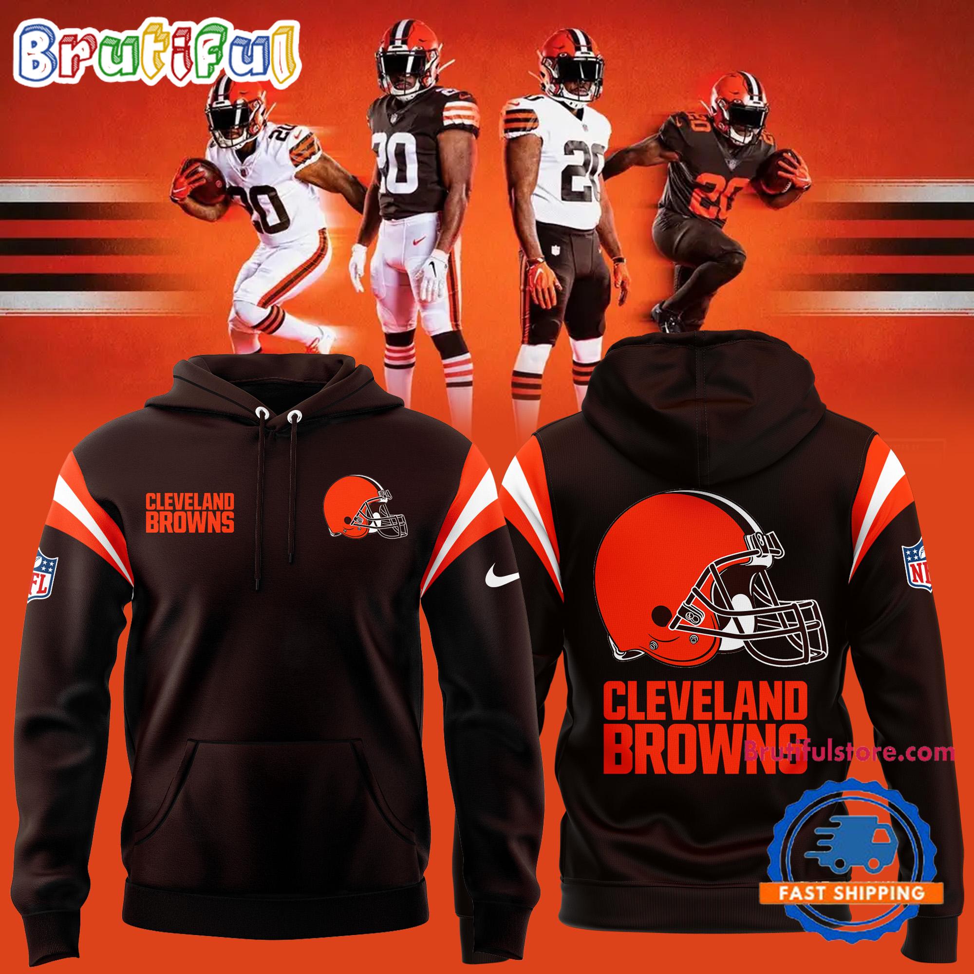 Cleveland Browns NFL 2024 Dark Brown Hoodie