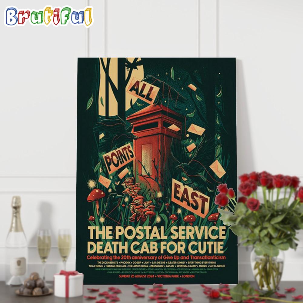 Death Cab For Cutie x The Postal Service Victoria Park London UK August 25 2024 Poster Canvas