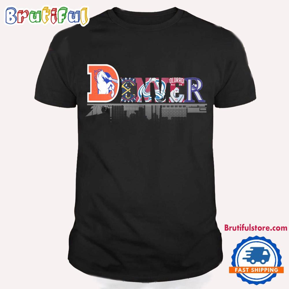 Denver Sport Team Logo Design T Shirt