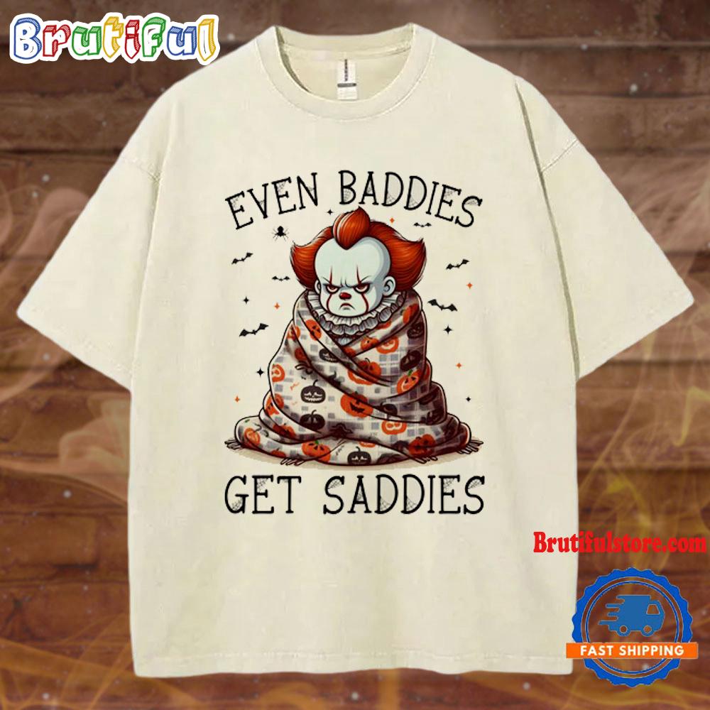 Even Baddies Get Saddie Horror Movie Chucky Halloween Mineral Wash T Shirt