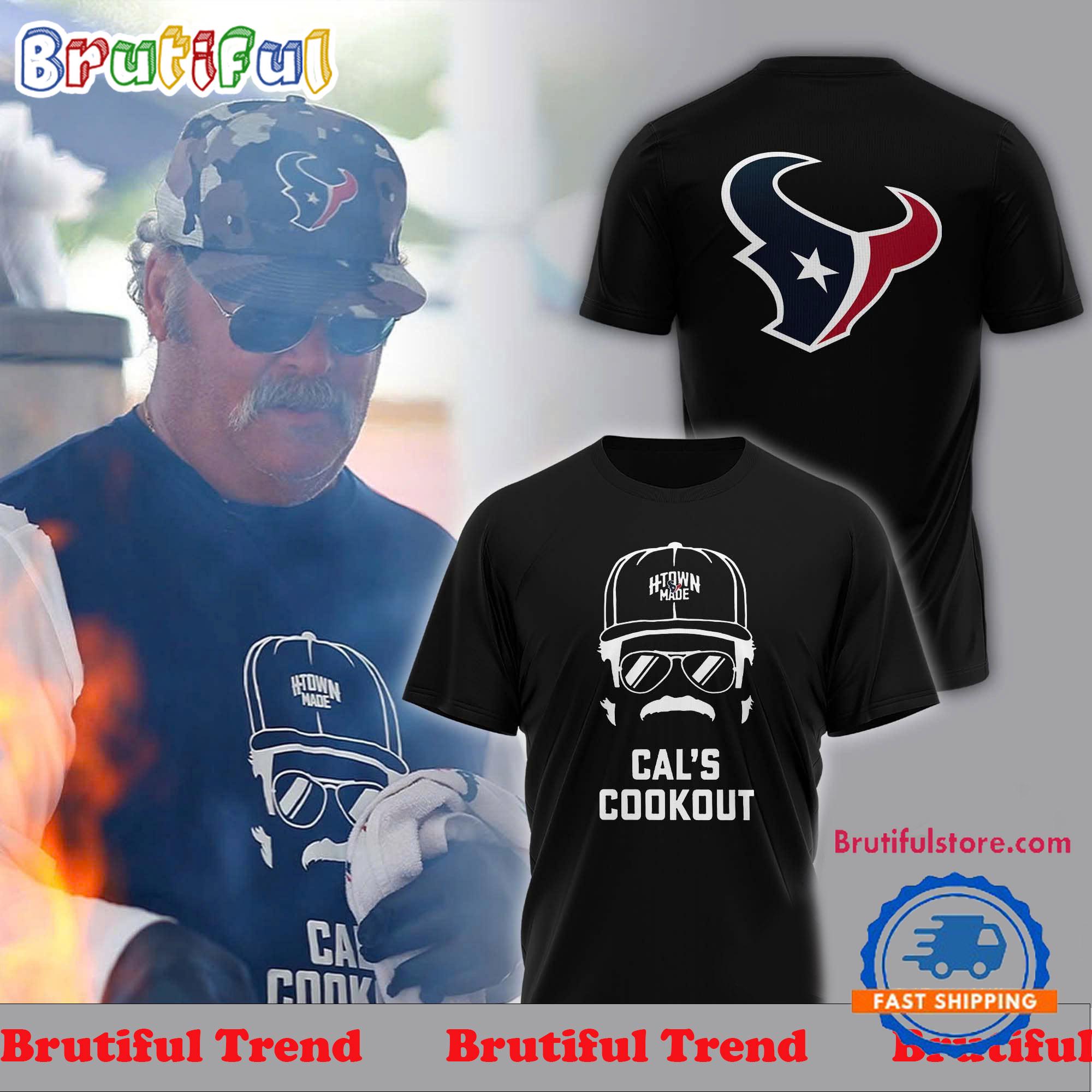 Houston Texans H-Town Made Cal’s Cookout Softstyle 2024 3D Shirt
