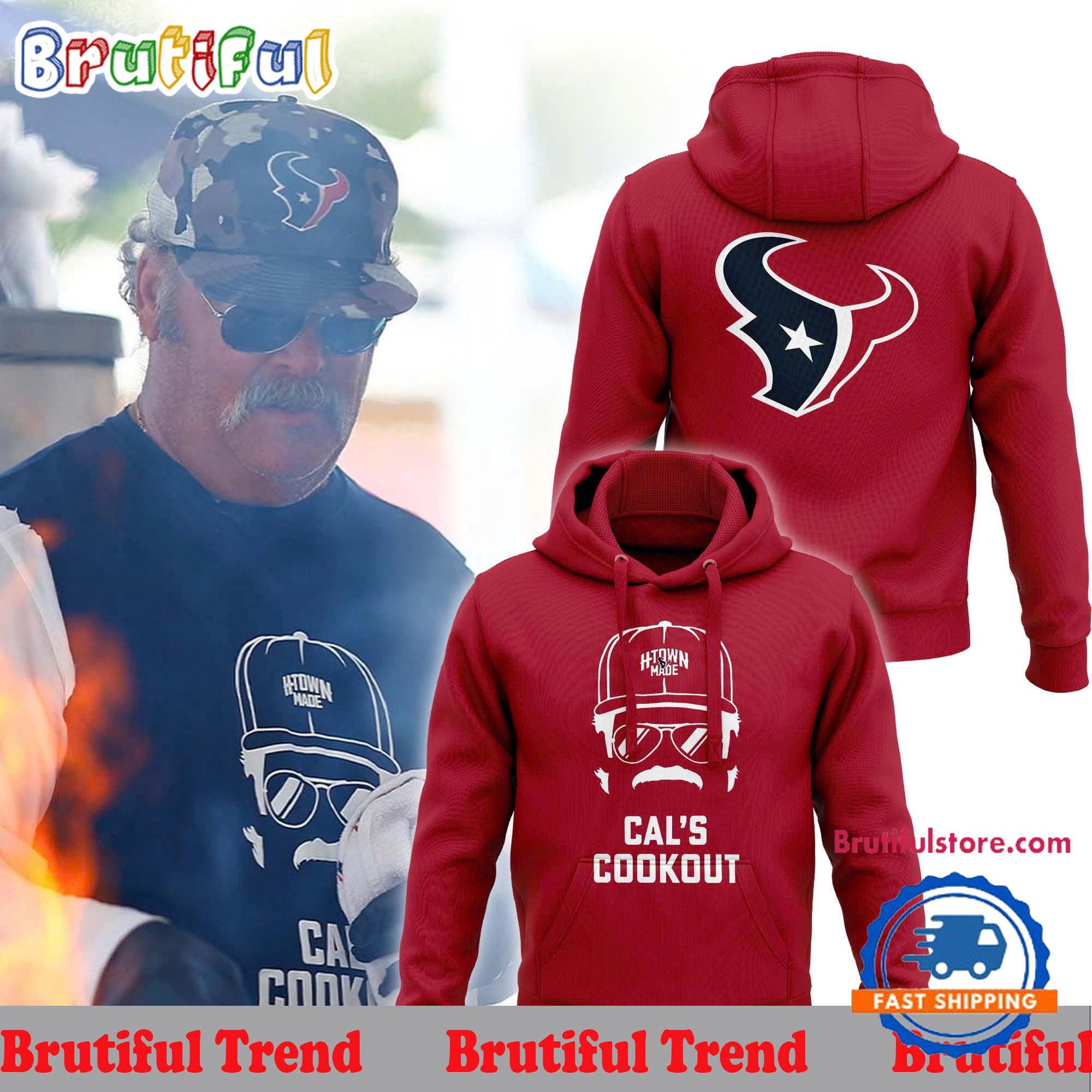 Houston Texans H-Town Made Cal’s Cookout Softstyle 2024 Hoodie Shirt