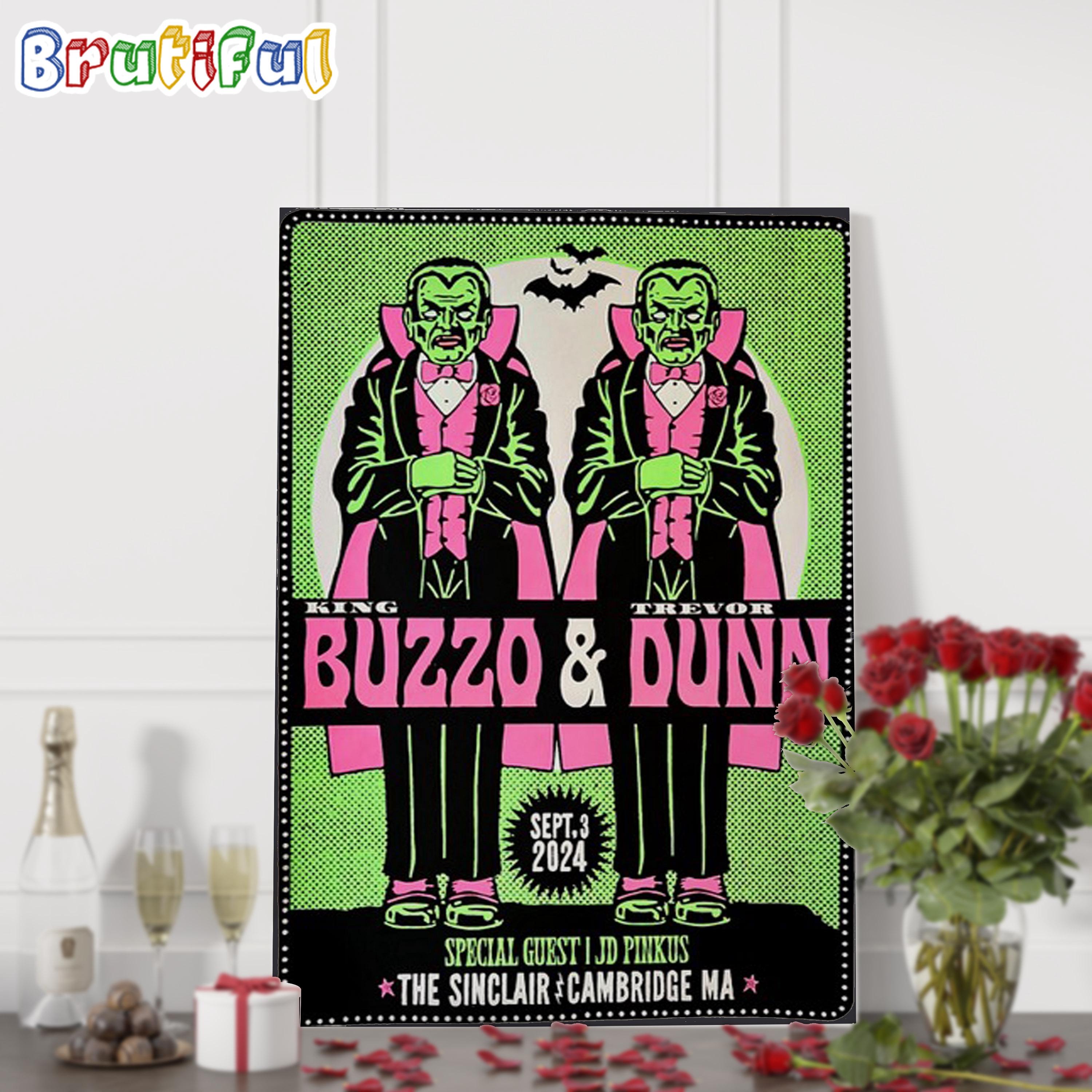 King Buzzo and Trevor Dunn The Sinclair Cambridge MA Sept 3 2024 Band Tour Wall Art Poster Canvas