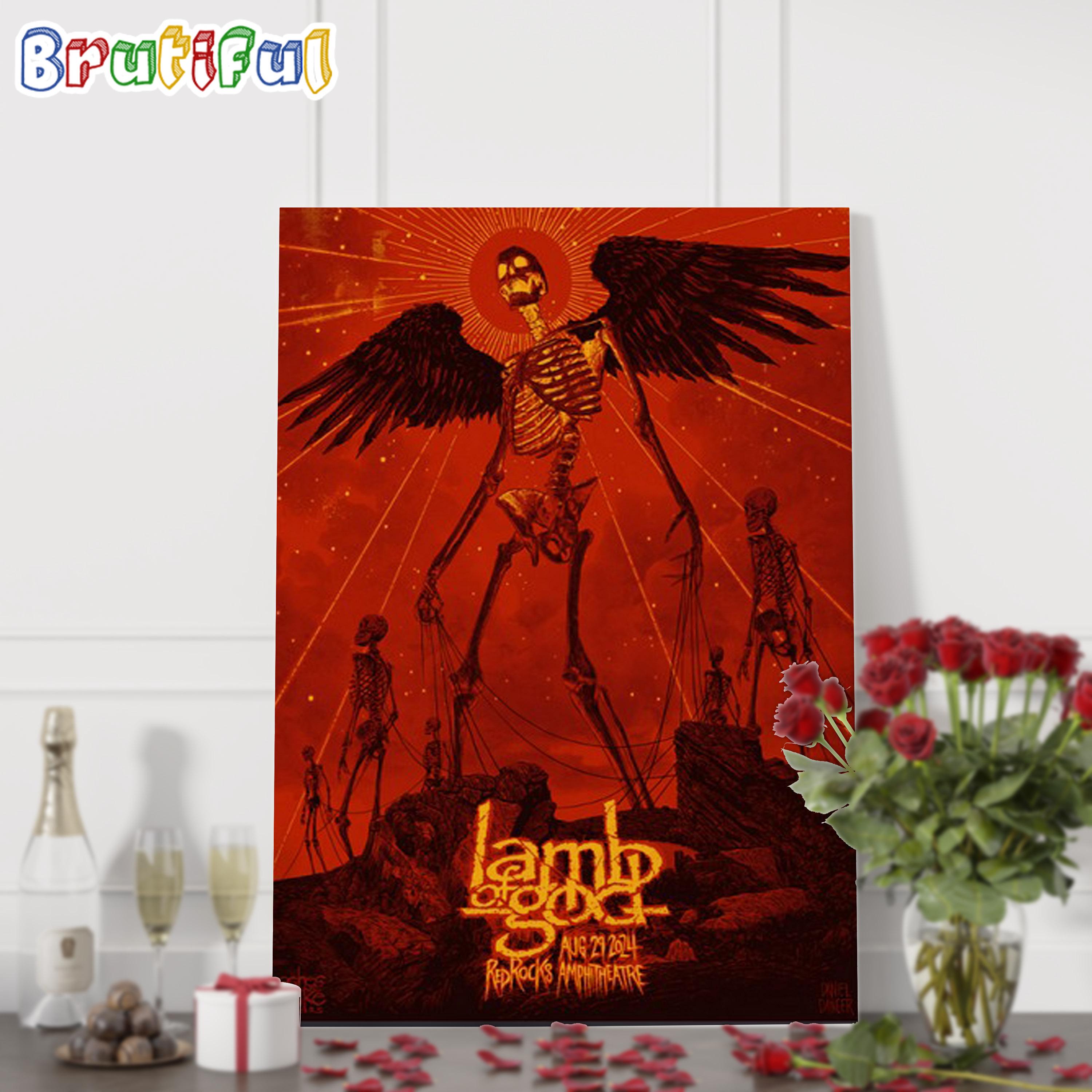 Lamb Of God Red Rocks Amphitheatre August 29 2024 Wall Art Poster Canvas