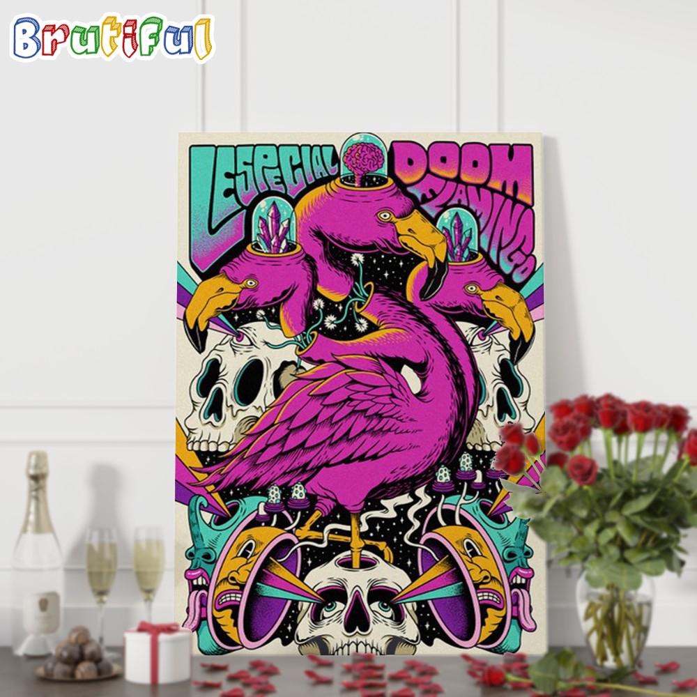 Lespecial X Doom Flamingo Fall Tour 2024 Wall Art Poster Canvas