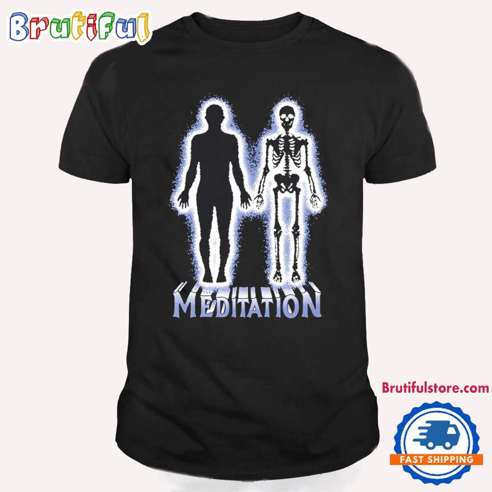 Meditation Human Skeleton 2024 T Shirt