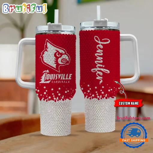 NCAA Louisville Cardinals Personalized Stanley Diamond Tumbler 40oz