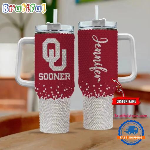 NCAA Oklahoma Sooners Personalized Stanley Diamond Tumbler 40oz