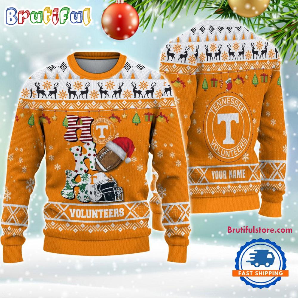 NCAA Tennessee Volunteers Football HO HO HO Ugly Christmas Sweater