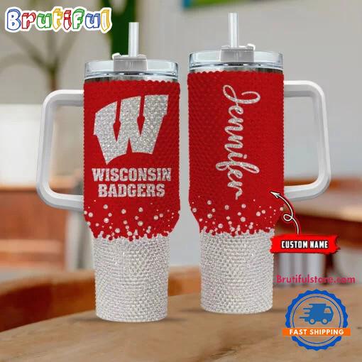 NCAA Wisconsin Badgers Personalized Stanley Diamond Tumbler 40oz