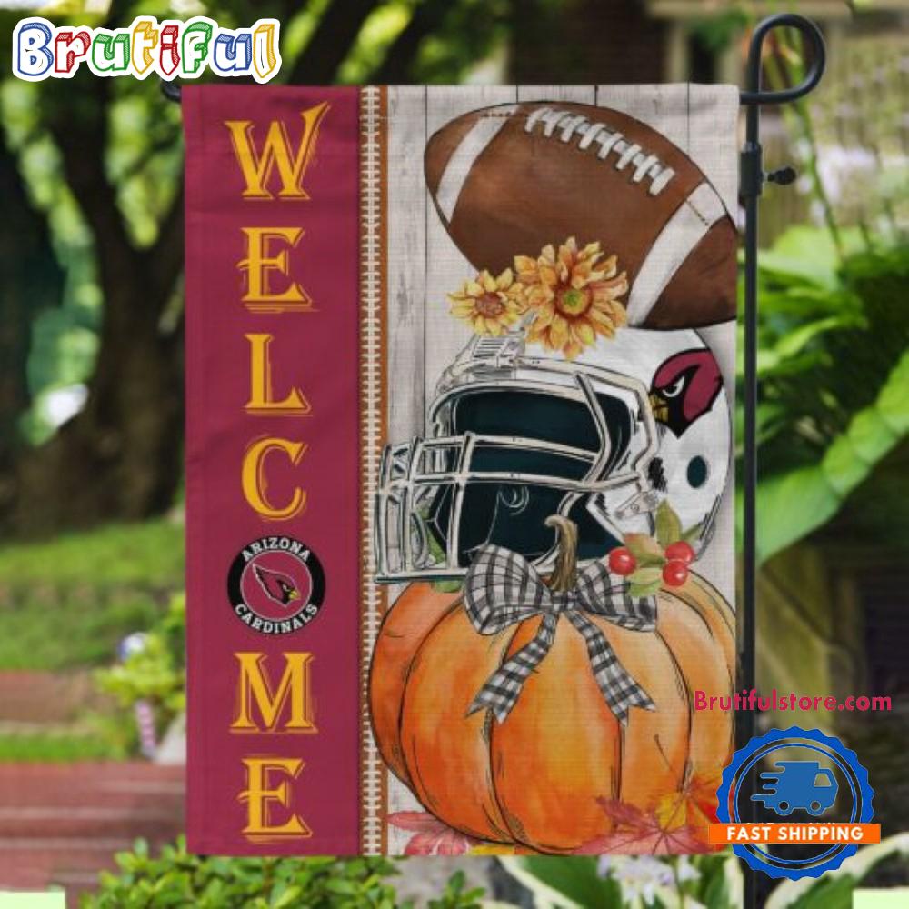 NFL Arizona Cardinals Flower Pumpkin Halloween Football Garden Flag