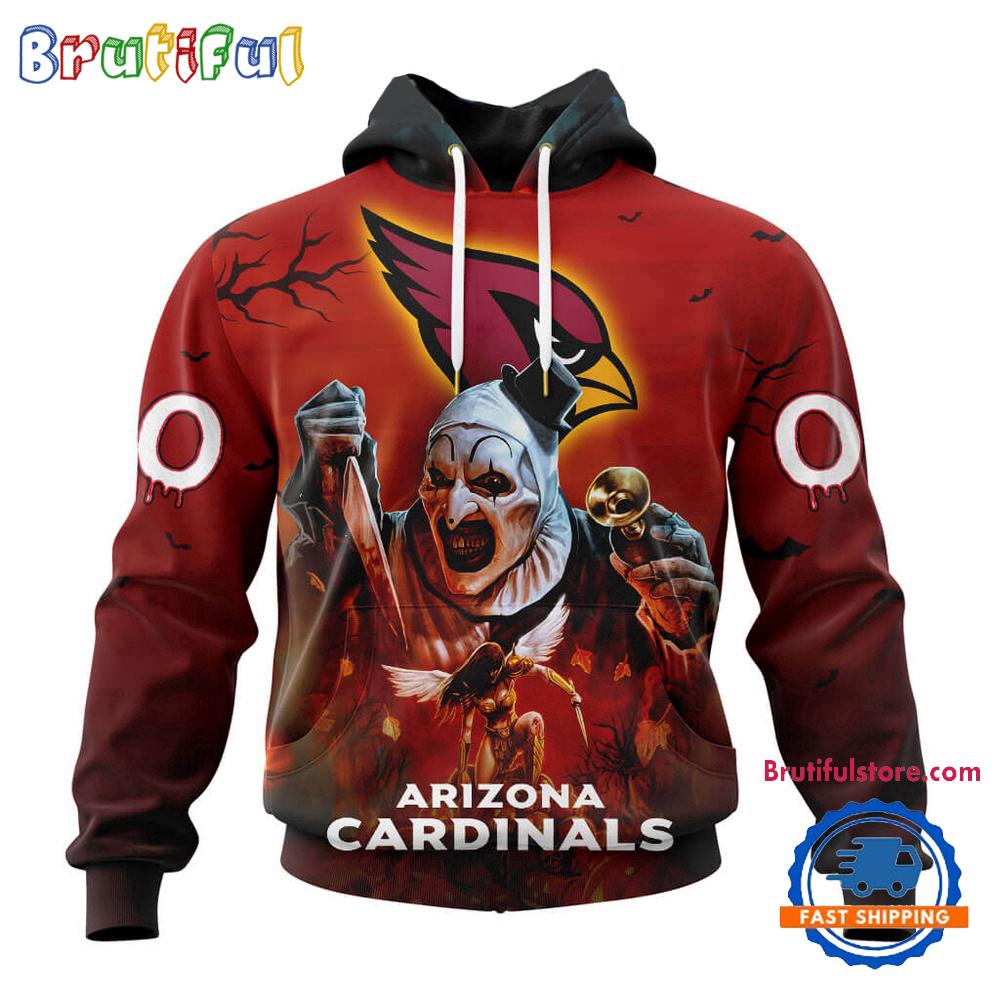 NFL Arizona Cardinals Horror Terrifier Ghoulish Valak Halloween Football Hoodie
