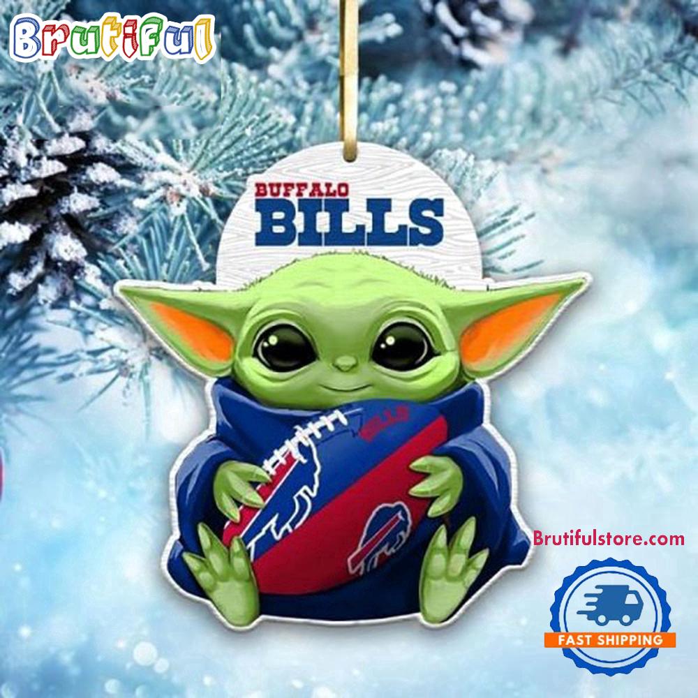 NFL Buffalo Bills Special Baby Yoda Star Wars Movies Christmas Ornament, Football Christmas Tree Ornament