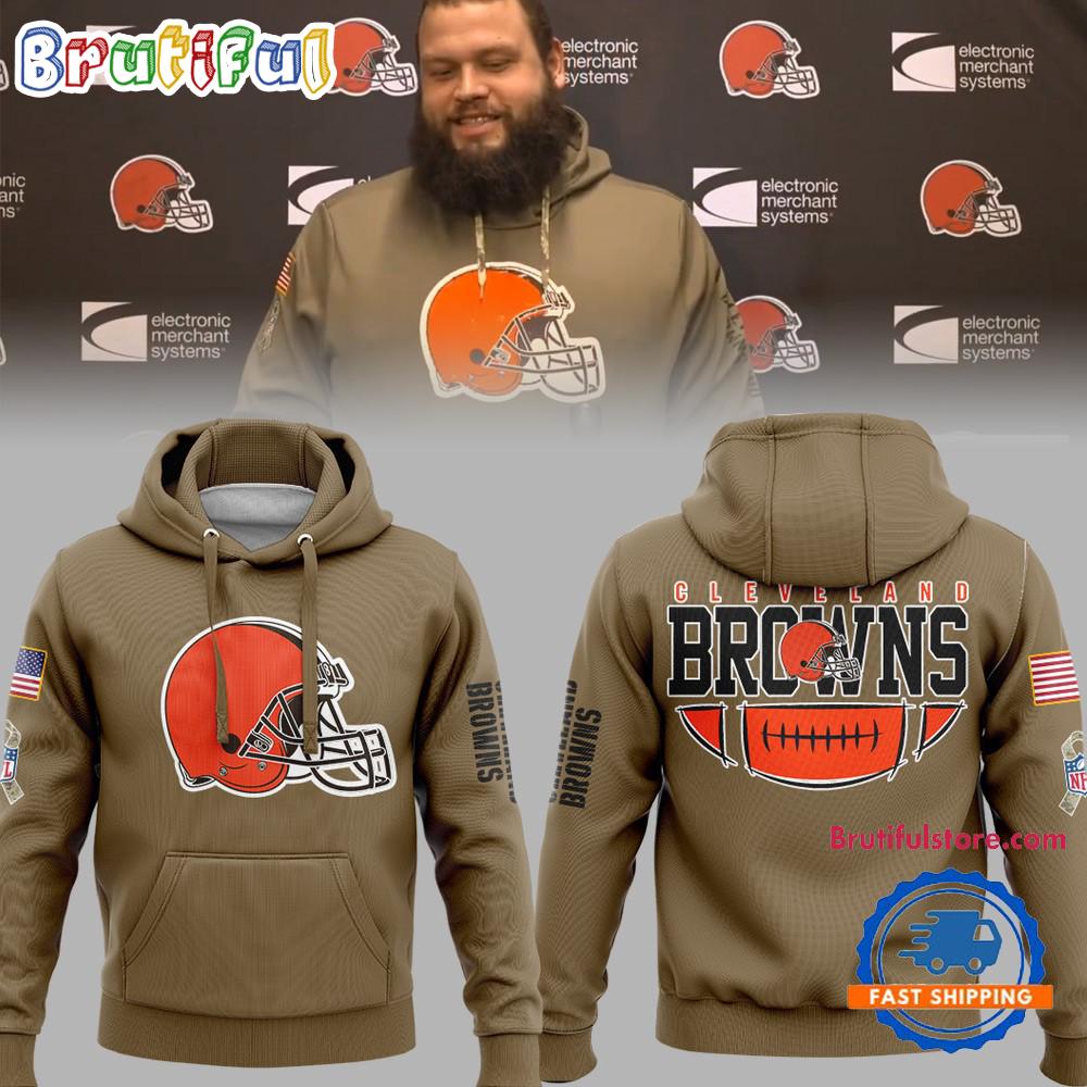 NFL Cleveland Browns Football Team America Flag Hoodie