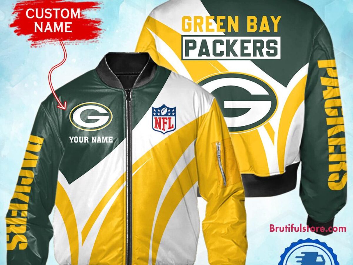 NFL Green Bay Packers Football Team Logo Personalized Bomber Jacket