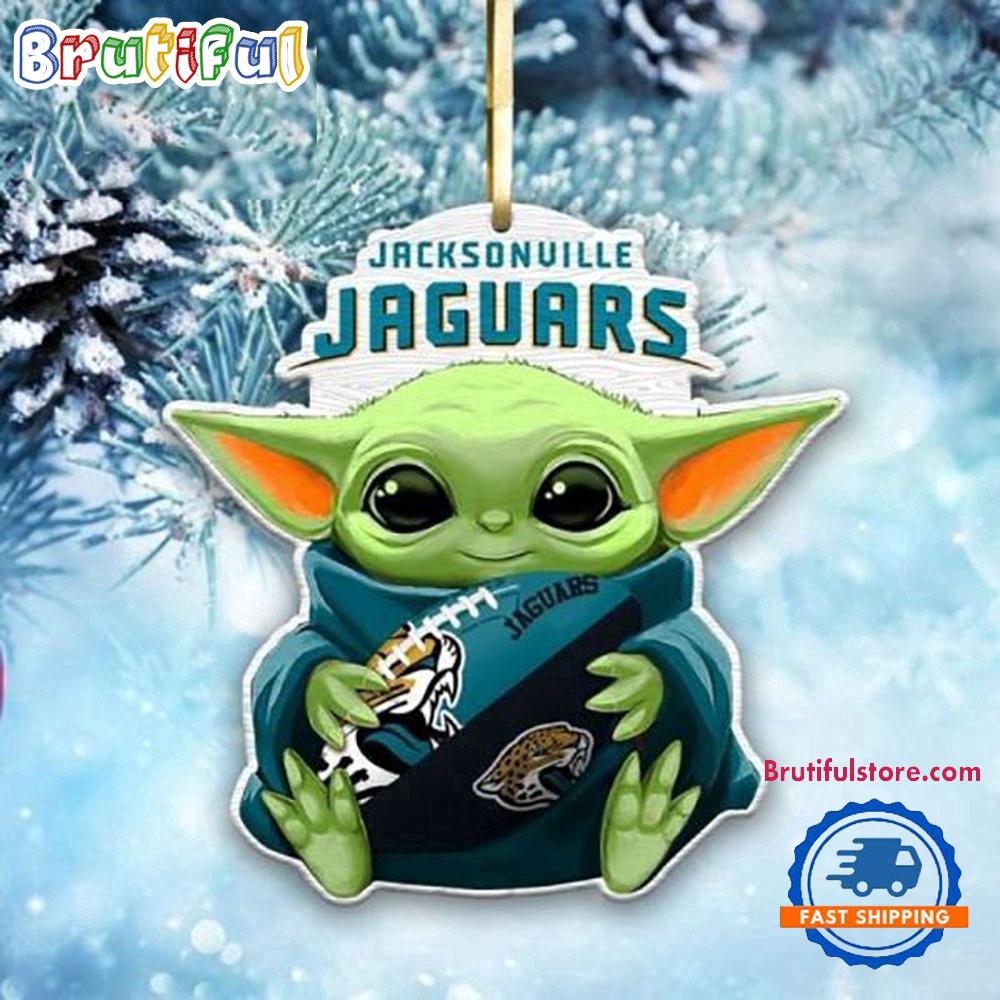NFL Jacksonville Jaguars Special Baby Yoda Star Wars Movies Christmas Ornament, Football Christmas Tree Ornament