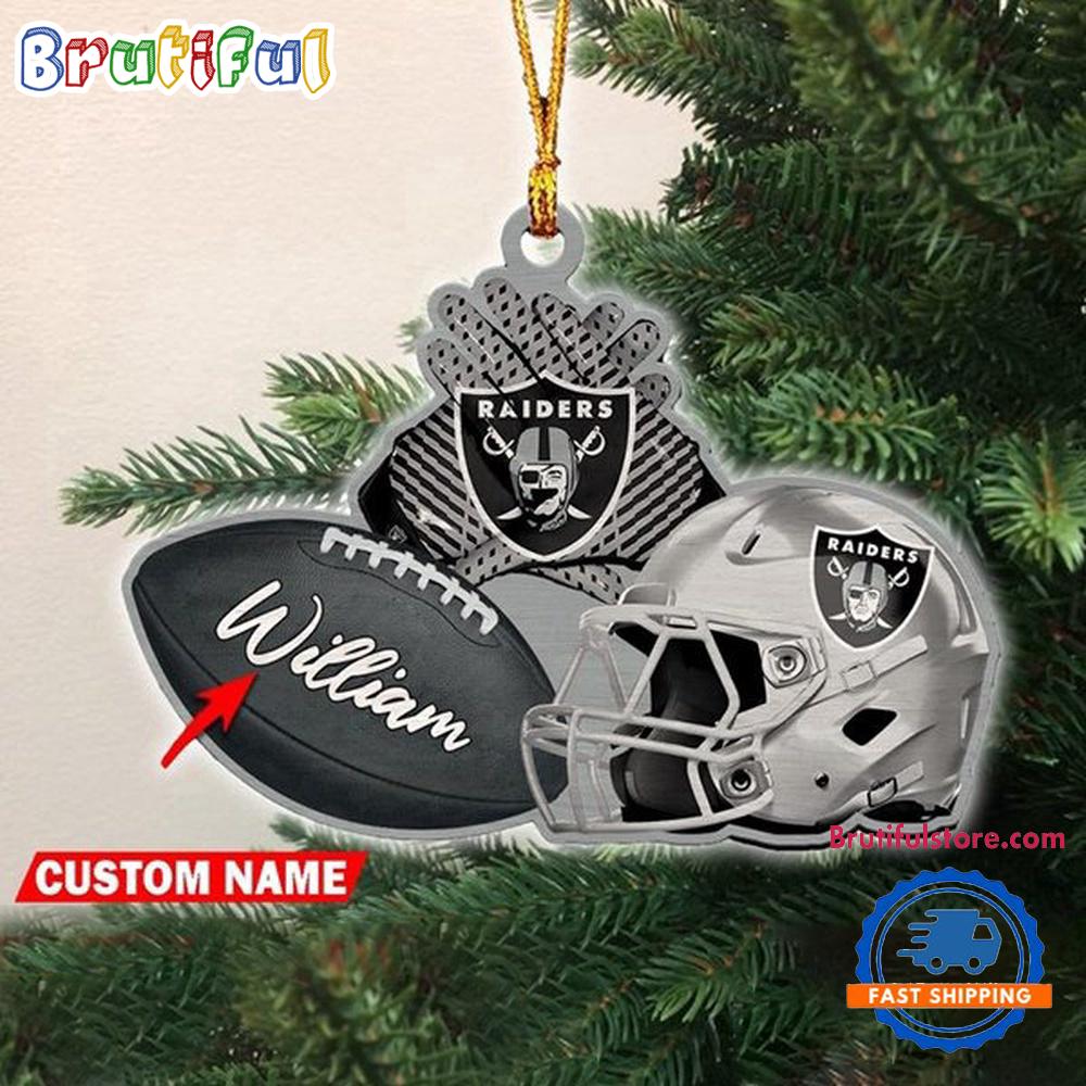 NFL Las Vegas Raiders Football Helmets Christmas Ornament, Custom Football Ornament Decoration