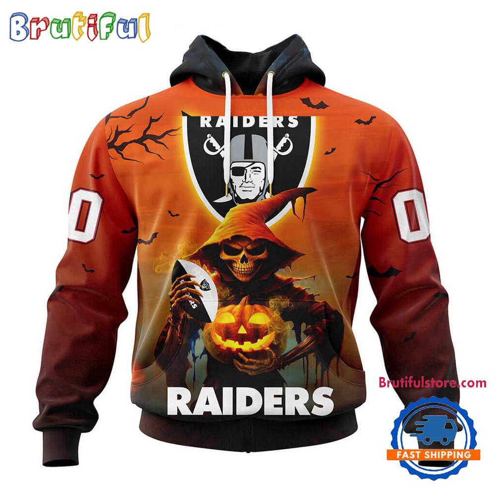NFL Las Vegas Raiders Ghost Witches Halloween Custom Hoodie