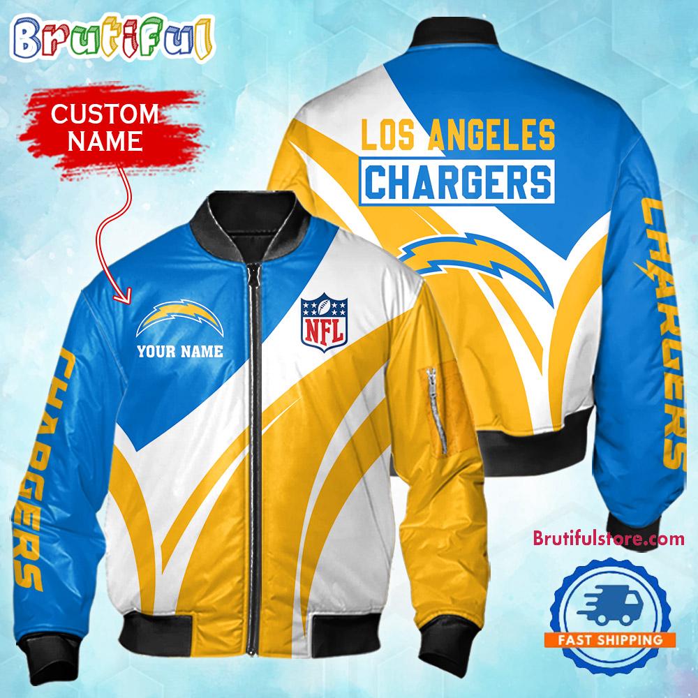 NFL Los Angeles Chargers Football Team Logo Personalized Bomber Jacket