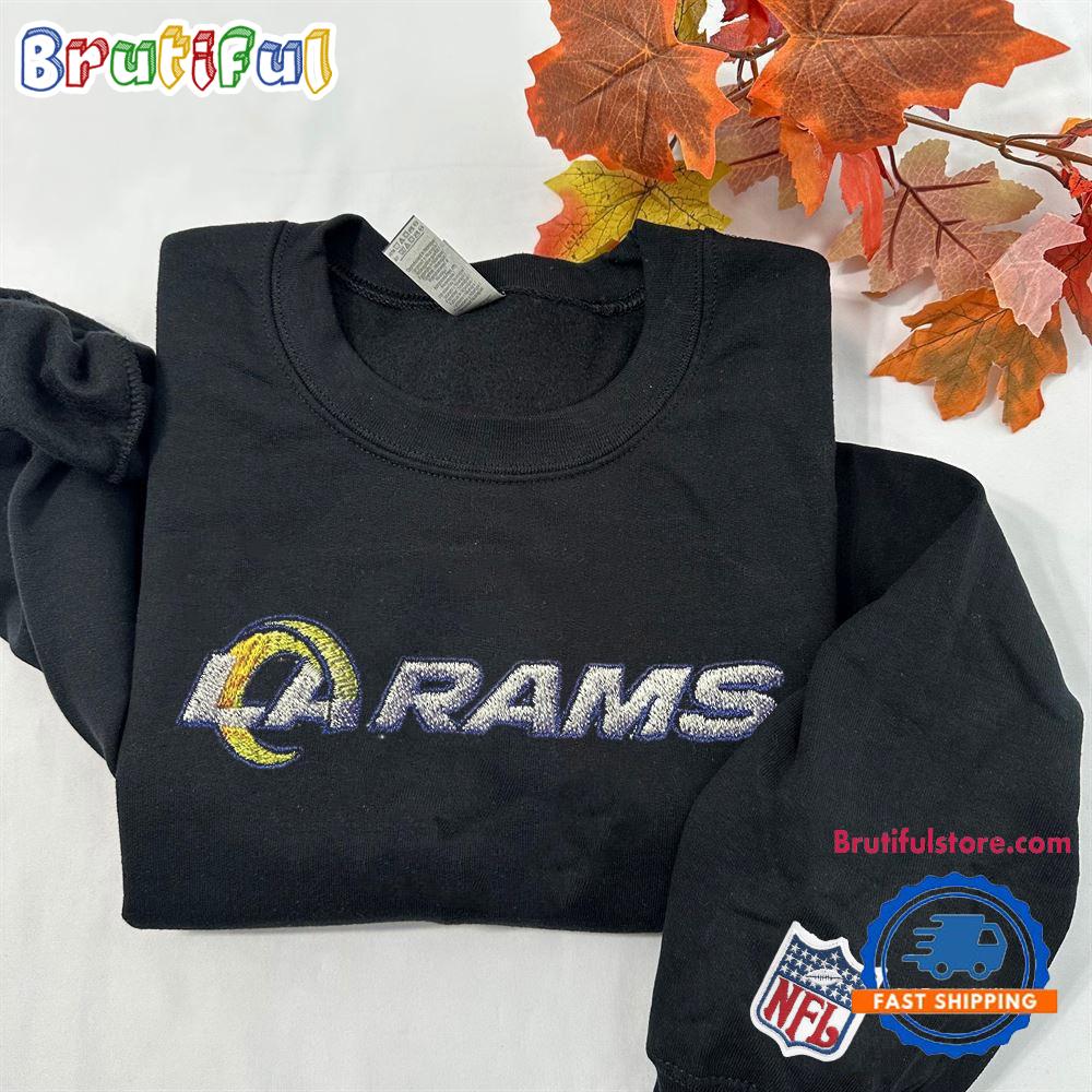 NFL Los Angeles Rams Logo Team Football Embroidered Sweatshirts, Football Embroidered Sweatshirt