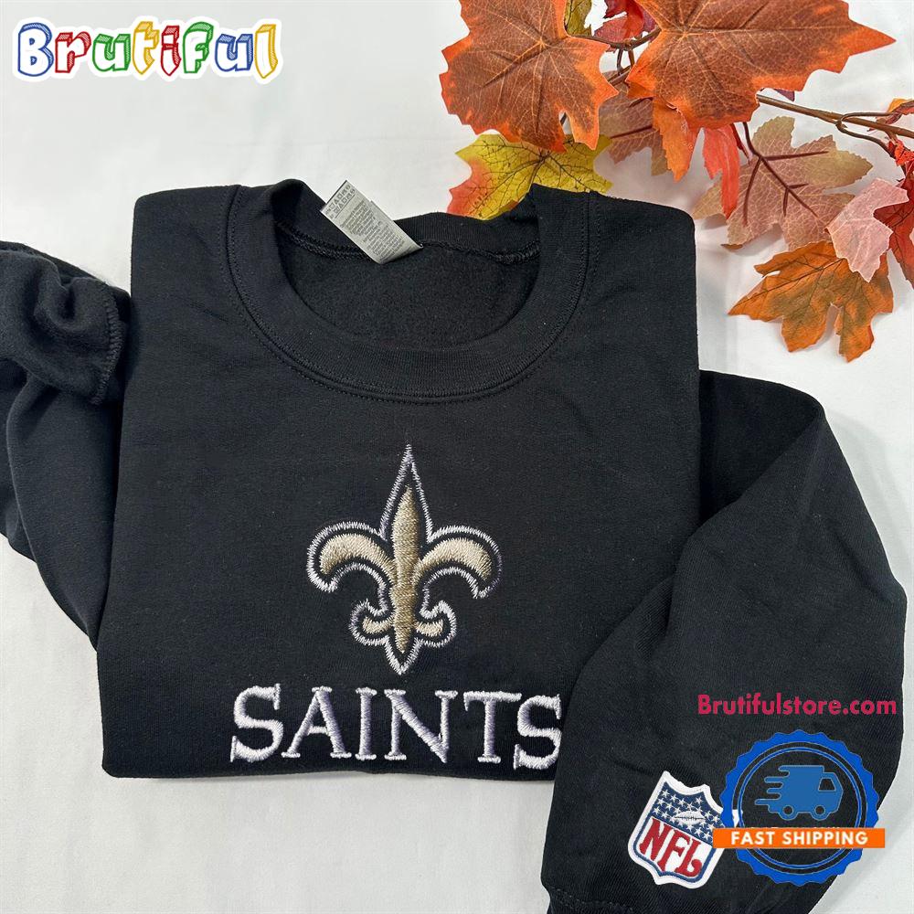 NFL New Orleans Saints Logo Team Football Embroidered Sweatshirts, Football Embroidered Sweatshirt
