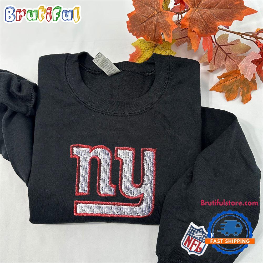 NFL New York Giants Logo Team Football Embroidered Sweatshirts, Football Embroidered Sweatshirt