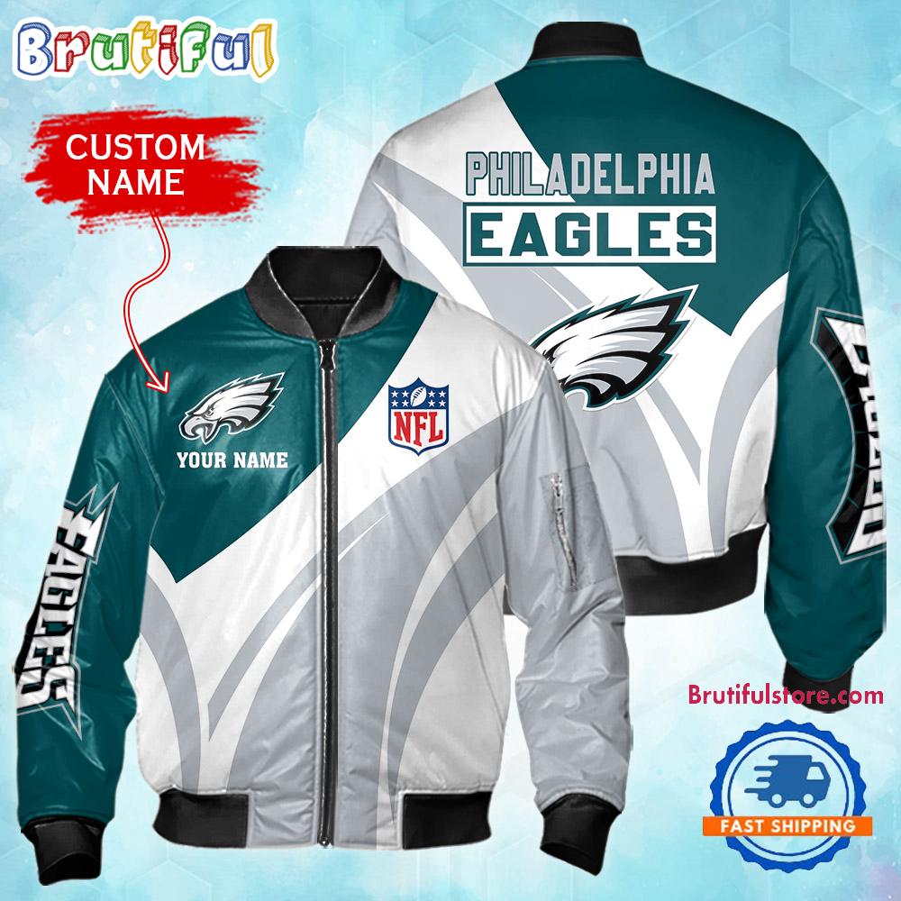 NFL Philadelphia Eagles Football Team Logo Personalized Bomber Jacket