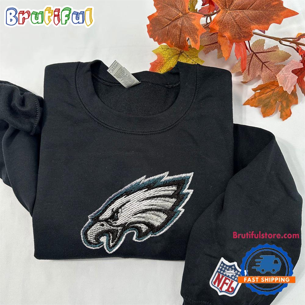 NFL Philadelphia Eagles Logo Team Football Embroidered Sweatshirts, Football Embroidered Sweatshirt