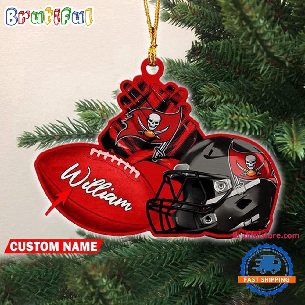 NFL Tampa Bay Buccaneers Football Helmets Christmas Ornament, Custom Football Ornament Decoration
