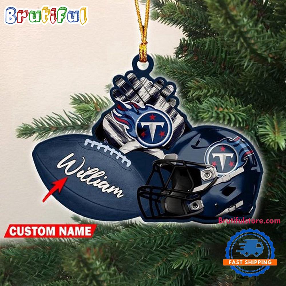 NFL Tennessee Titans Christmas Tree Football Helmets Christmas Ornament, Custom Football Ornament Decoration
