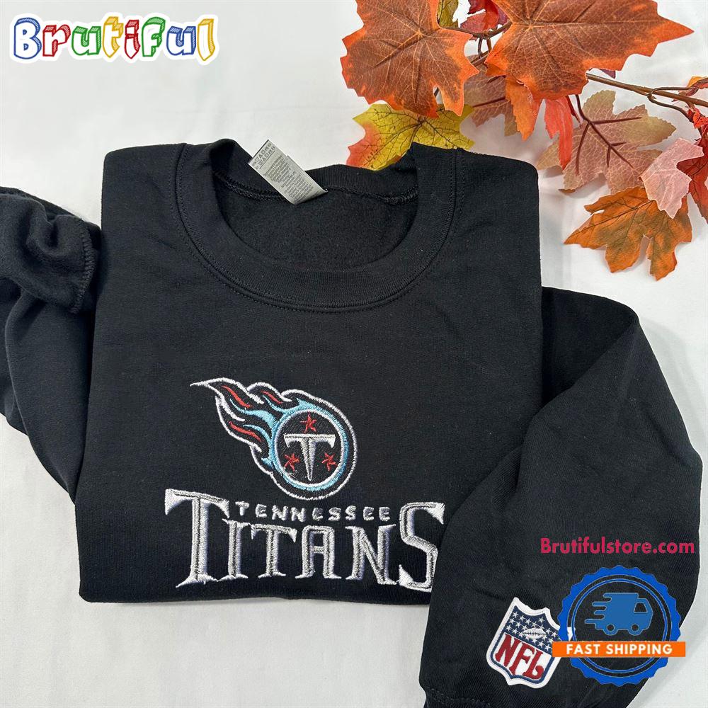 NFL Tennessee Titans Logo Team Football Embroidered Sweatshirts, Football Embroidered Sweatshirt