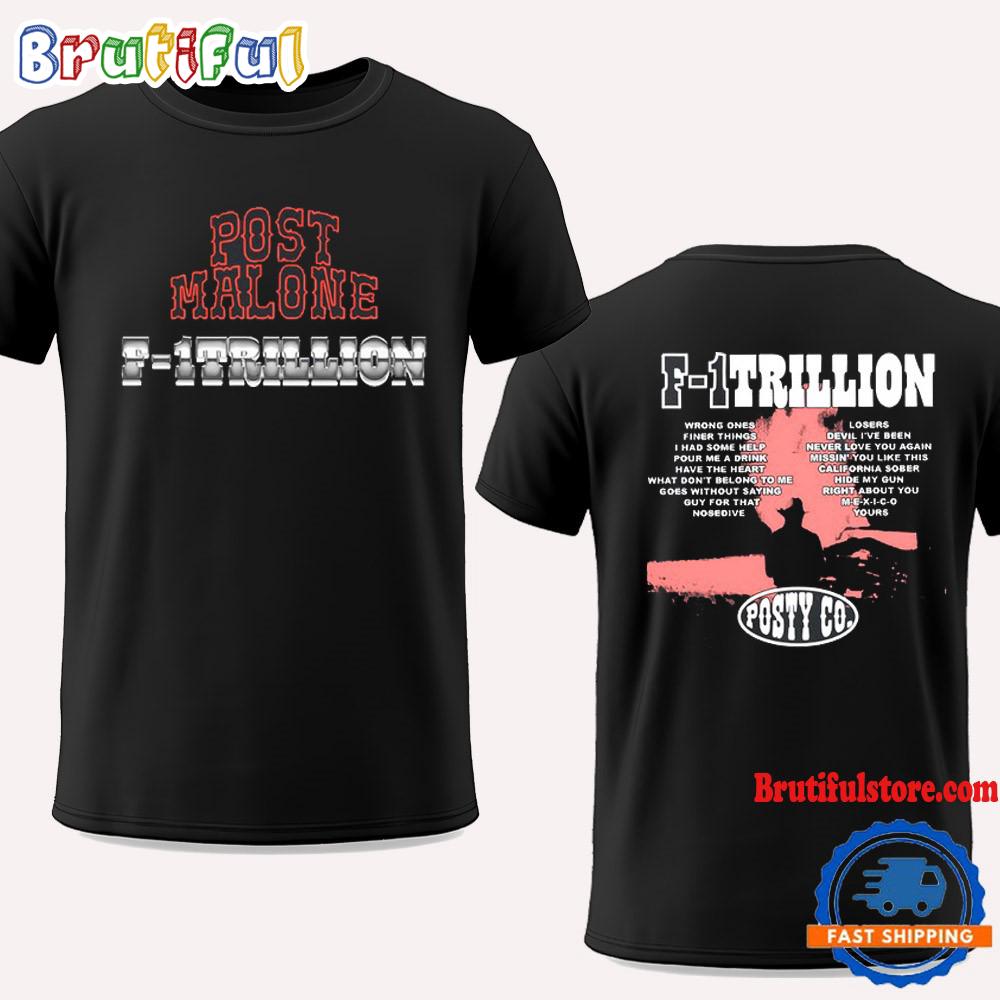 Post Malone F-1 Trillion Tracklist Vintage T Shirt