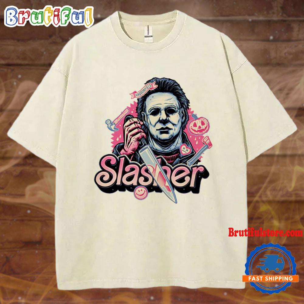 Slasher Michael Myers Halloween Mineral Wash T Shirt