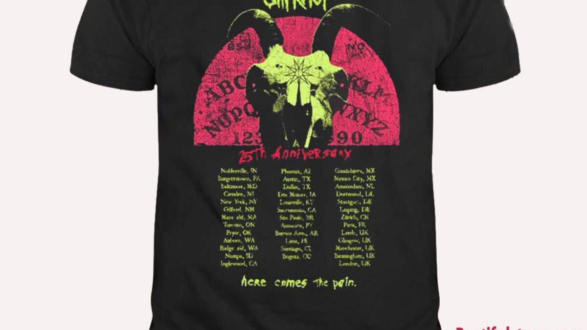 Slipknot 25th Anniversary Here Comes The Pain T Shirt
